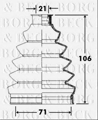 BORG & BECK bcb2365 -  Пыльник, приводной вал